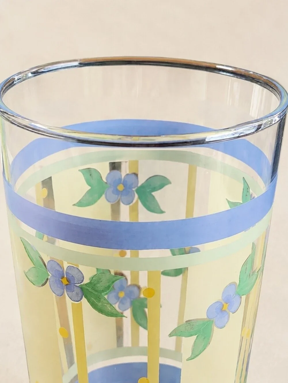 Pfaltzgraff Summer Breeze 16 Oz Cooler Glasses Libbey Set of 2